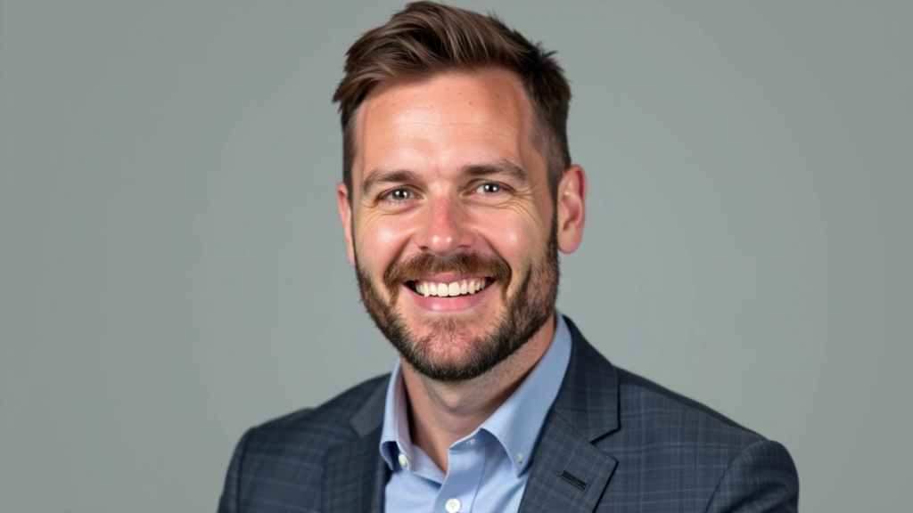 David, ventilation and wellness specialist, portrait from chest up, approachable expression, even lighting